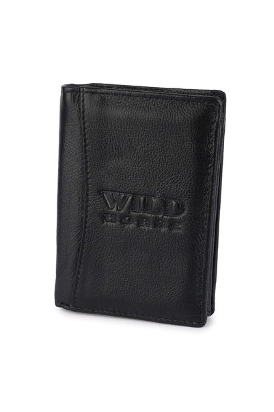 Wild Horse Portofel bărbătesc din piele cu protecție RFID, negru