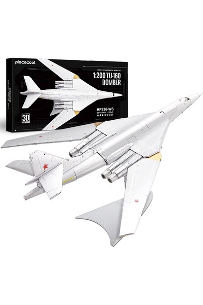Generic 3D Metal Puzzles for Adults, 1:200 Scale TU-160 Bomber Military Airpl...