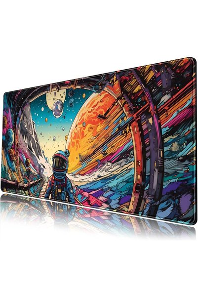Generic Strange Planet Mouse Pad, XXL Extended Keyboard Mat with Futuristic S...