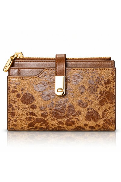 FRAGOLA Μεσαίου μεγέθους πορτοφόλι PC335-26-light-brown-drops