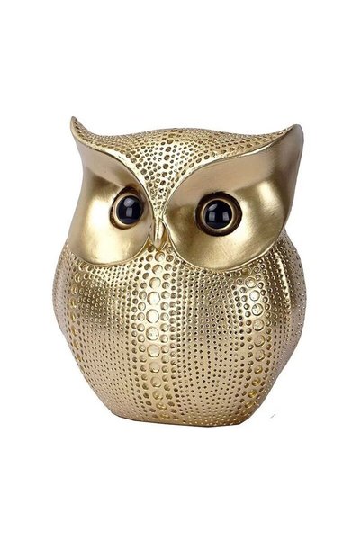 Noonedibs Figurină decorativă statuie bufniță, sculptură elegantă bufniță în ...