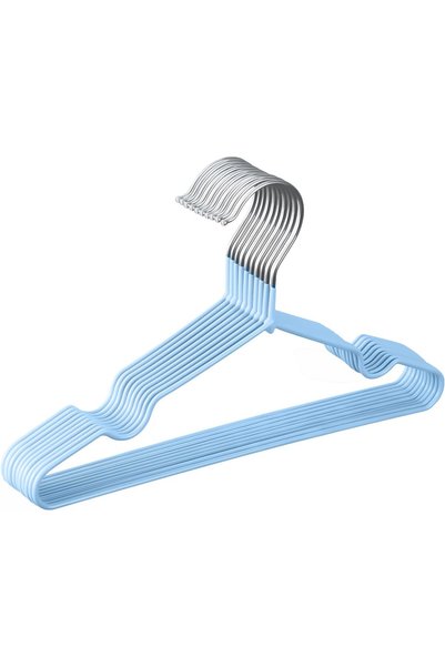 Generic Red Dot Gift® 30-Pack Baby Metal Hangers 30cm Blue Color - Nursery Cl...
