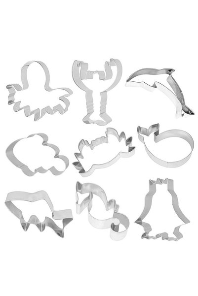 Noonedibs 1 buc 1 buc 3D din oțel inoxidabil Cookie Cutter Cookie Cutters pen...