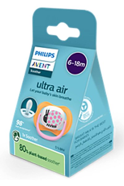 Philips Avent Ultra Air Tekli Emzik, Ortodontik, 6-18Ay, SCF082/08
