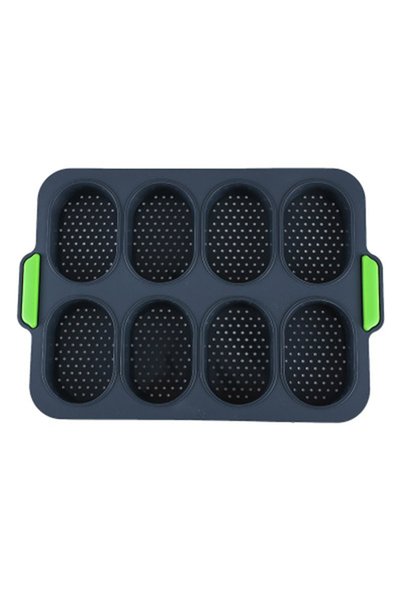 Noonedibs Tavă de copt pentru mini baghete, tavă perforată antiaderentă - tav...