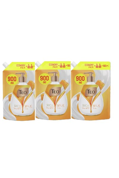 Teo SAPUN LICHID RICH MILK HONEY 900ML - 3 buc