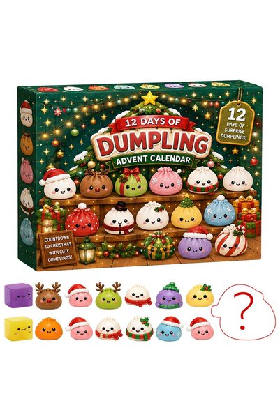Generic Brand Squishy Advent Calendar 2026 - Christmas Calendar with Dumplings