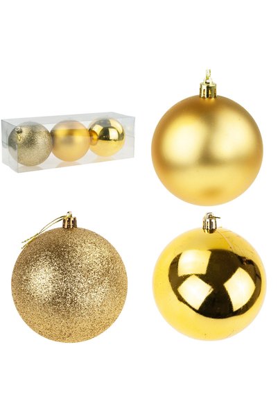 Martom Ornamente pentru bradul de Crăciun, ornament de 10 cm, set de 3 orname...