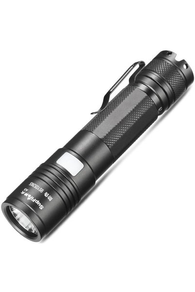 DAMUR Φακός LED Supfire A5, 300lm, 200M, φόρτιση USB, μαύρο, USB, ποιοτικά υλ...
