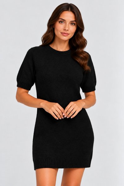 citycenterfashion Women's Short-Sleeve Knit Dress cty-çtn-7139