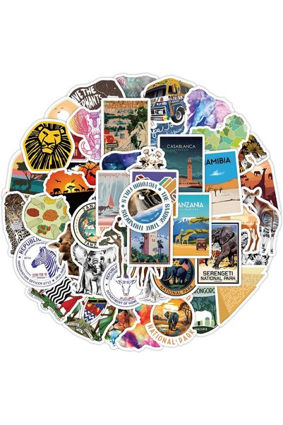 Generic 50Pcs Africa Travel Stickers Cape Town African Themed Decals for Jour...