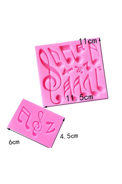 Noonedibs Formă de fondant din silicon pentru note muzicale, dulciuri muzical...