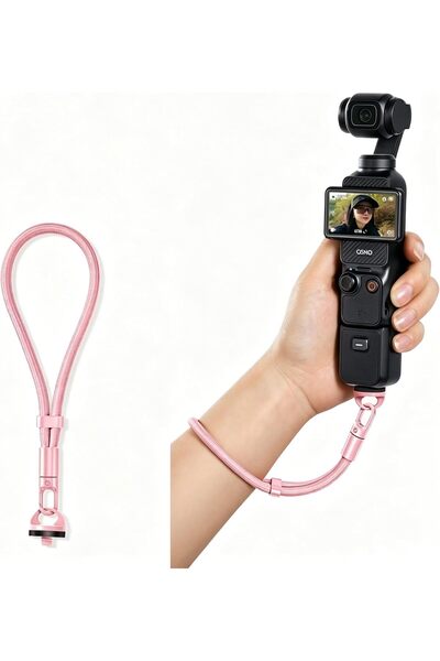 Generic حزام معصم لـ DJI Osmo Pocket 4/3: حبل قابل للتعديل مع برغي 1/4 بوصة، ...