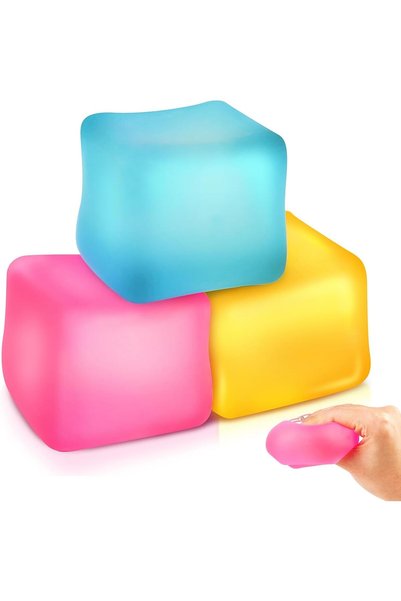 Generic Fidget Toy Stress Cube 3 Pack - Squishy Fidget Toys for Relaxation, H...