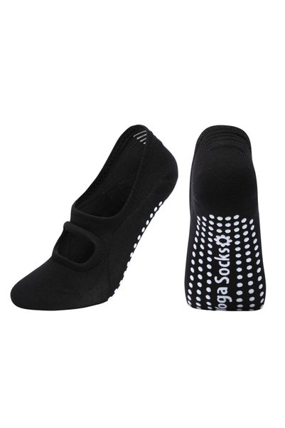 Choice 34-39 جوارب رياضية سوداء بدون ظهر لتمارين الأيروبيك والبيلاتس والرقص و...