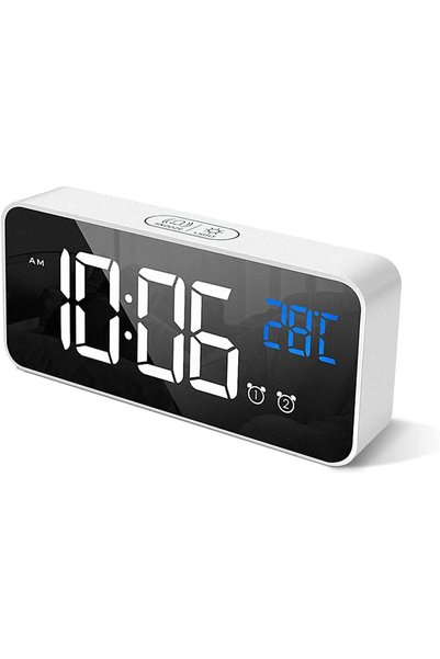 Generic Alarm Clocks, Large LED Digital Alarm Clock with Temperature, Snooze,...