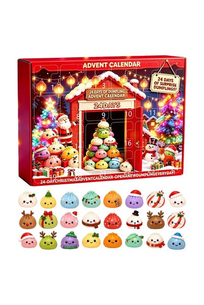 Generic Brand Calendar de Advent de Crăciun 2026 cu găluște moi, Calendar de ...