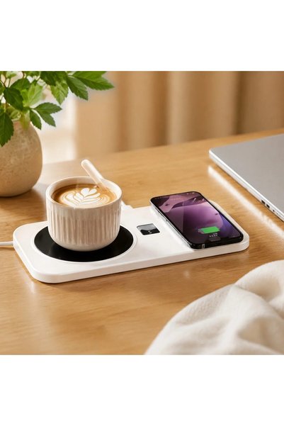 OEM Suport încălzitor pentru căni cu încărcare wireless, din lemn, design compact