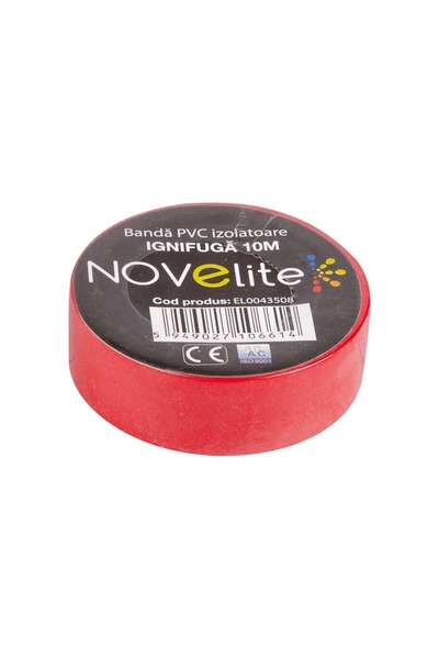 NOVELITE Bandă izolatoare roșu, 19 mm x 10 ml