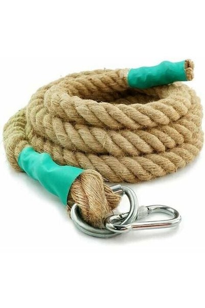 Noonedibs Coardă de cățărat cu carabină, coardă de forță pentru antrenament d...