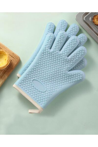 Generic Brand Set of 2 heat-resistant silicone oven gloves – Double-layer coo...