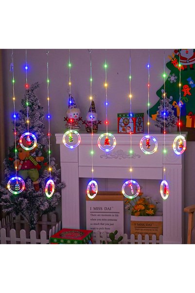 Generic Brand Ghirlande luminoase de Crăciun pentru fereastră, decorațiuni in...