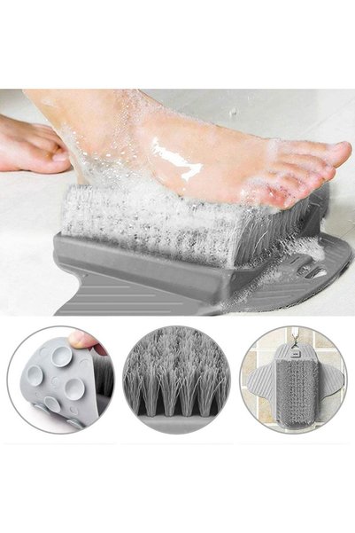 Generic Brand Голяма подложка за масаж на краката за душ с нехлъзгащи се венд...