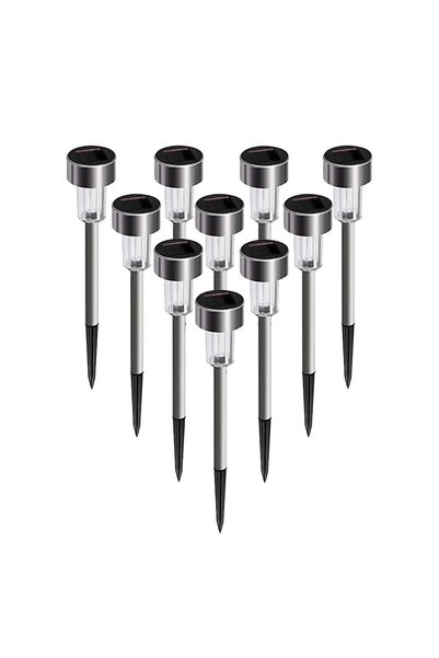 DAMUR Set of 10 Solar LED Garden Lights, Innovation, 5.5 x 36.5 cm, On-Off Bu...