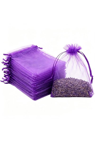 Generic Brand 40 Τεμάχια Μωβ Σακουλάκια Οργάντζας 10x15 CM, Σακουλάκια Λεβάντ...