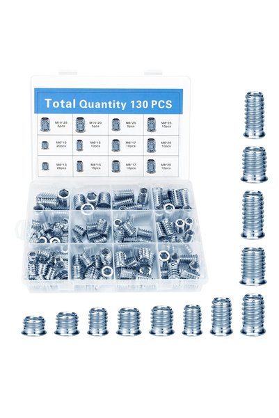 Generic Brand 130 Τεμάχια Σπειροειδών Ένθετων, M6 M8 M10 Σπειροειδή Ένθετα Ξύ...