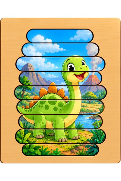 Gabcom Puzzle pentru copii cu Dinozaur – 9 piese , 29x21cm , Puzzle Educativ ...
