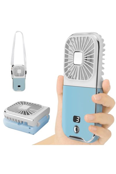 Generic Brand Mini ventilator portabil cu 4 viteze - reîncărcabil prin USB, s...