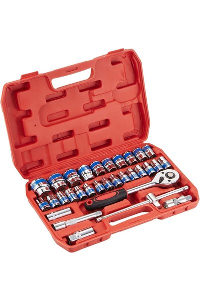 Generic Sleeve Ratchet Wrench Set -32 Piece- Heavy-Duty Chrome Vanadium Steel...
