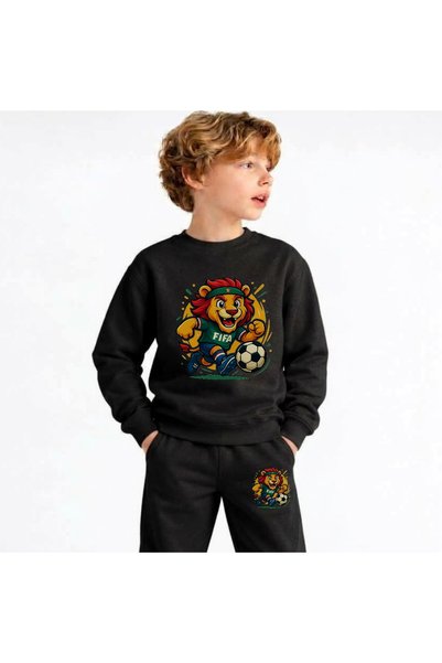 playwear Team Sweatshirt with "fifa-aslani" Print for Girls, Boys, and Kids—C...