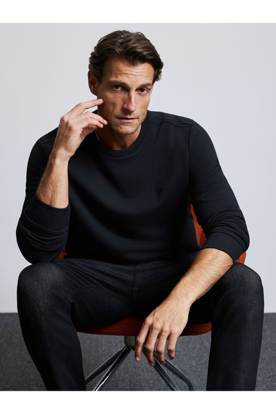 Cacharel Black Regular-Fit Sweatshirt 50333185-VR046