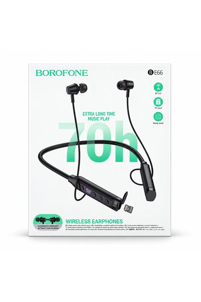 Borofone سماعات أذن لاسلكية بتقنية البلوتوث 5.3، تصميم على شكل عصابة للرقبة، ...