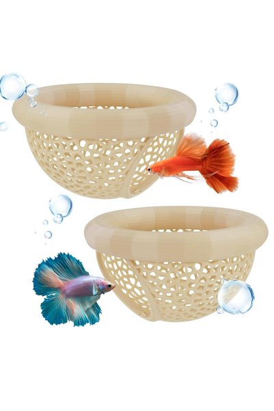 Generic Brand 2 Pieces Floating Hideaway for Betta Fish 7 x 4 cm Aquarium Dec...
