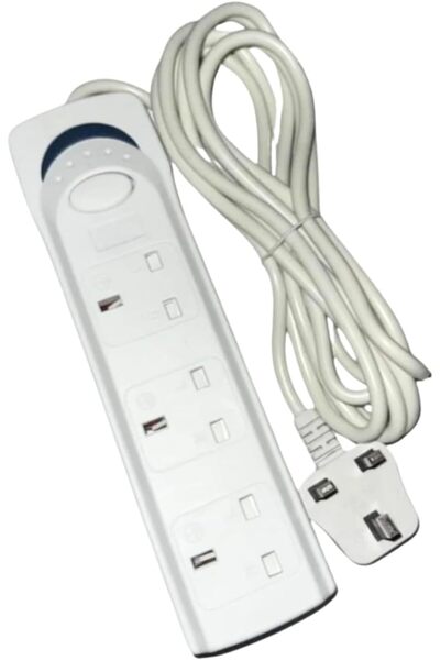 Generic Best -UK Extension Cord with 3 Power Socket, 3 Way Power Strip, Exten...