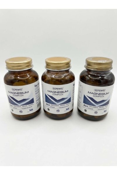 suppmix مكمل ماغنيسيوم مع فيتامين ب6، 60 قرصًا (مجموعة من 3 عبوات).