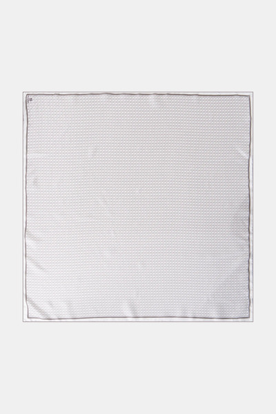 Kayra Silk Twill Scarf, Light Gray