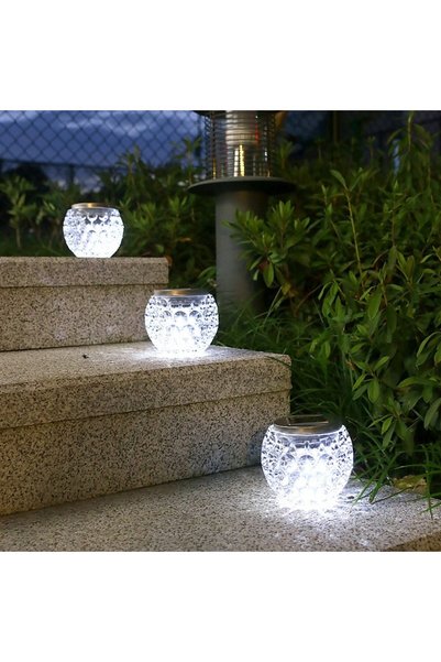 DAMUR Crystal Globe LED Solar Lamp for garden/steps/terrace Innovation, water...