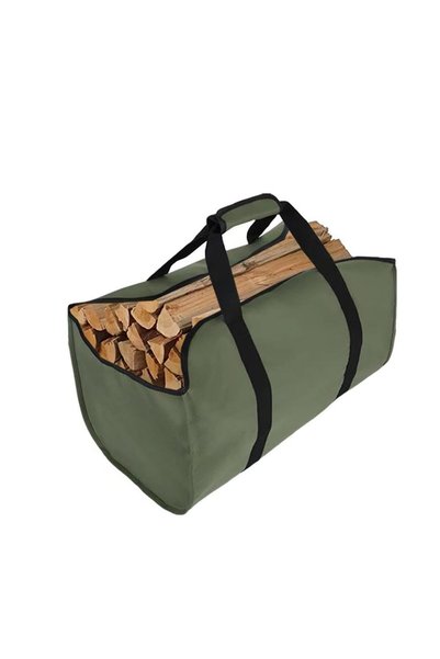Generic Brand Sac pliabil din pânză rezistentă pentru lemne de foc, sac de tr...