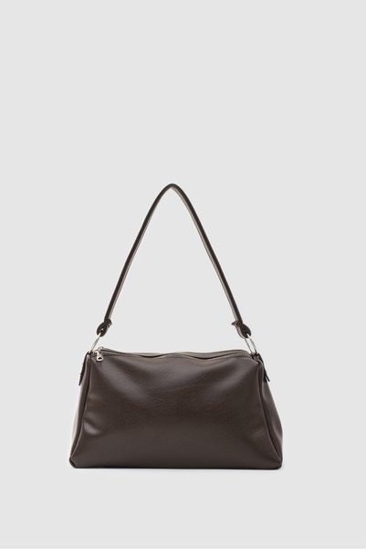 Shule Bags حقيبة كتف صغيرة متعددة الجيوب باللون البني