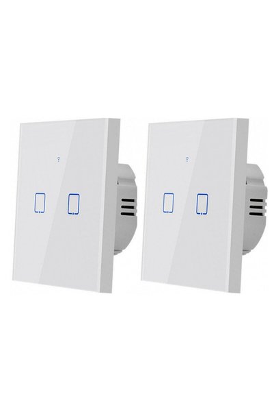 DAMUR Σετ 2 x Διακόπτης 2 Καναλιών Smart Touch WiFi, Έλεγχος μέσω Εφαρμογής κ...