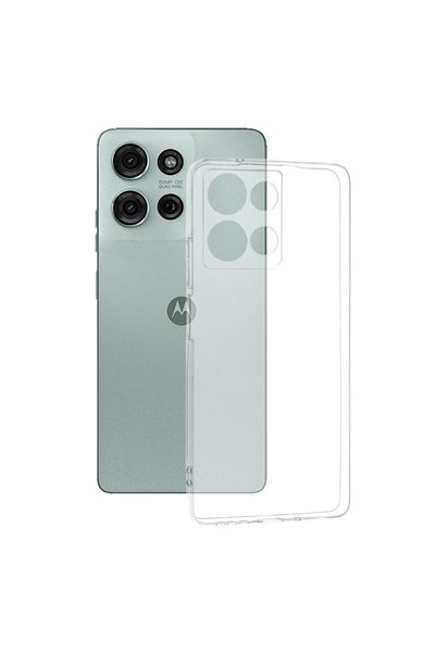 DAMUR Husă subțire transparentă pentru Motorola Moto G75, margini ridicate, p...