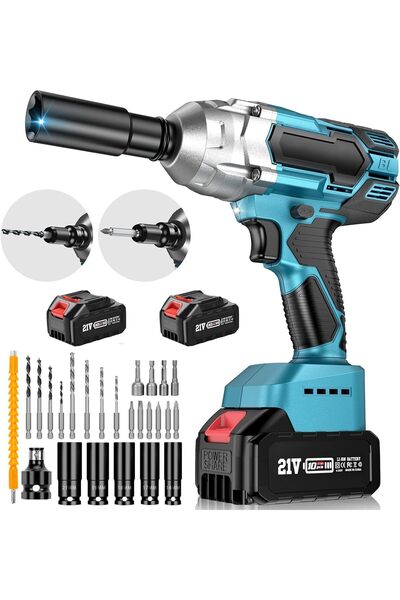 Generic Cordless Impact Wrench, Portable Impact Wrench 1/2 inch Max Torque 47...