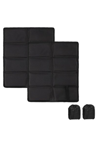 Generic Brand Pernă pliabilă pentru scaun, set de 2, covoraș negru pentru sca...