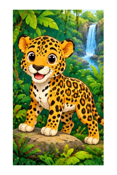 Gabcom Puzzle pentru copii cu Jaguar – 24 piese , 29x21cm , Puzzle Educativ c...