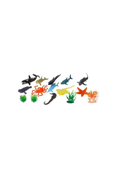Jumbo Set Animale Marine din Plastic - 15buc