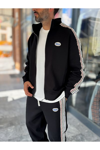 BYBASICMAN Black Winner Oversized Sweatshirt with Zipper RES-2002